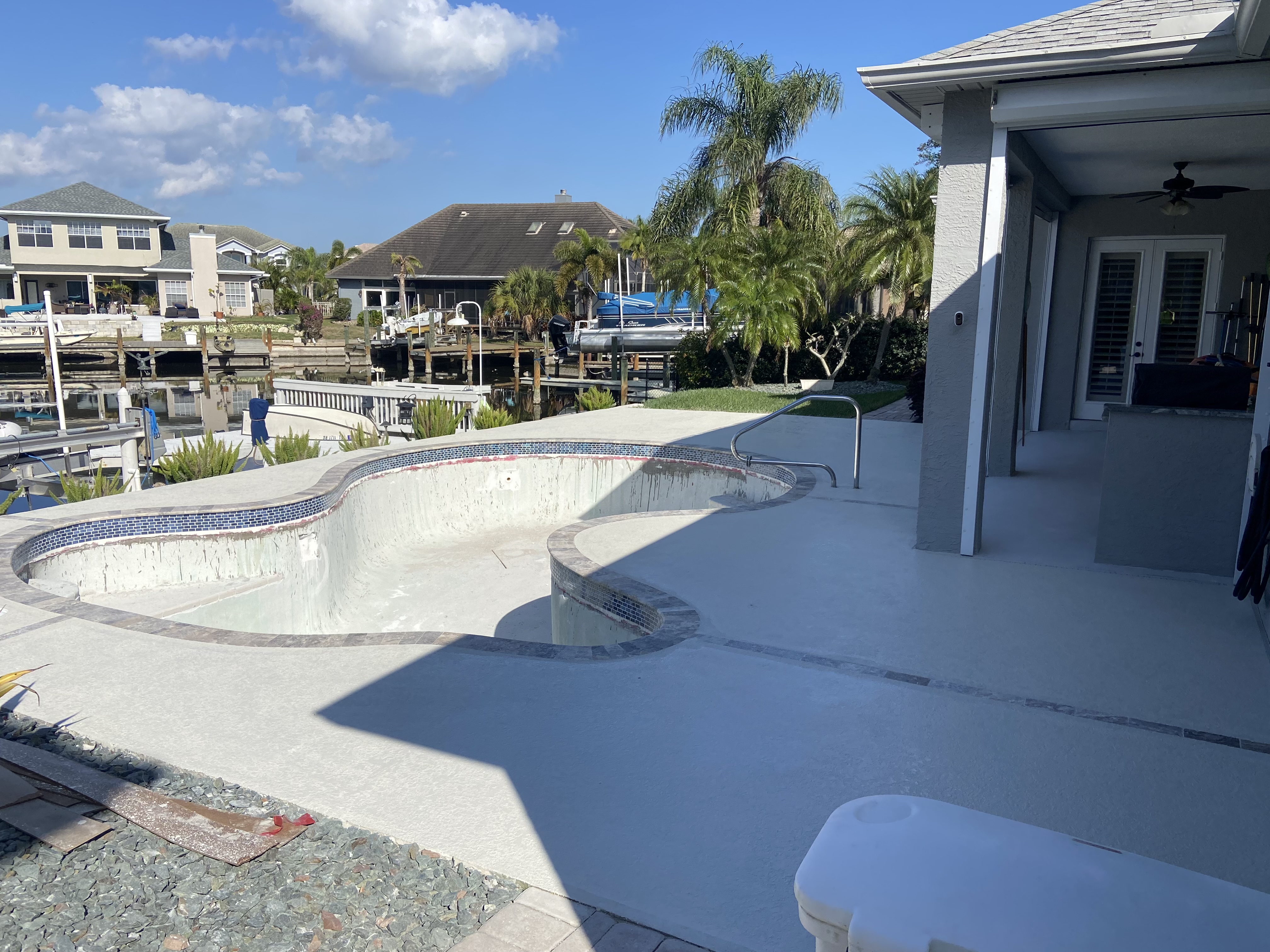 Pool deck resurfacing